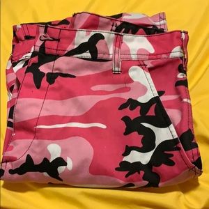 pink camo cargos